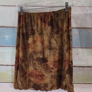 Obë Floral Brown Skirt